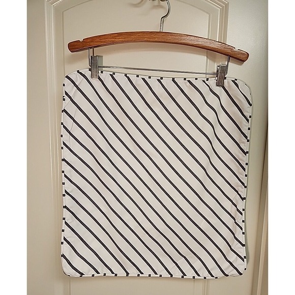 Pottery Barn Other - Set of 2 Pottery Barn Striped Pillow Cover Gray White 20x20 2015 Diagonal Washed